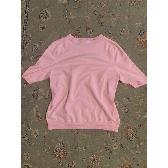 Boden Pink Catriona Cotton Blend Crew Neck Half Sleeve Blouse, size M - Picture 6 of 6